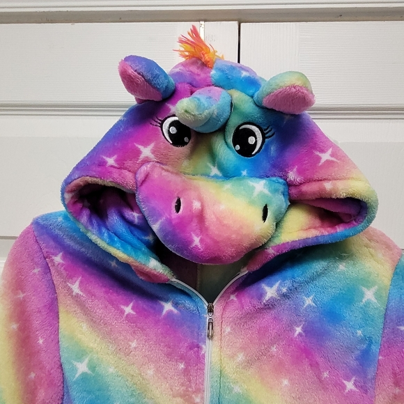Rainbow Unicorn One Piece Pajama/Costume - Picture 2 of 10